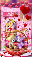 3d couple lovely teddy theme capture d'écran 2