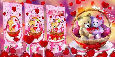 3d couple lovely teddy theme 截圖 3