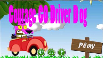 Courage GO Driver Dog الملصق