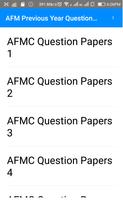 Download Previous years questions papers AFMC pdf Affiche