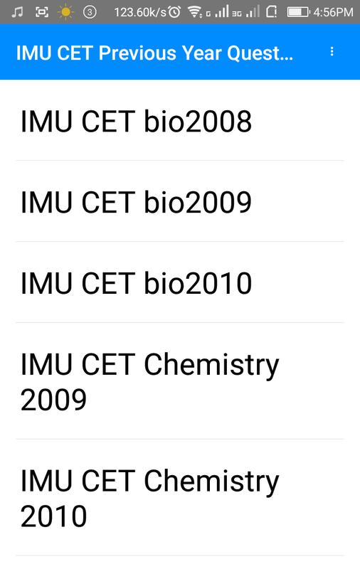 imu cet previous year sample papers for android apk download