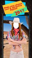 Cowgirl Photo Montage Affiche