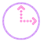 آیکون‌ Scribbles Purple Analog Clock