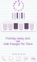 Scribbles Purple Analog Clock ảnh chụp màn hình 1