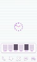 Scribbles Purple Analog Clock capture d'écran 3