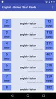 Eng Italian Flash Cards โปสเตอร์