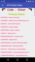 Cheat Codes for GTA Screenshot 2
