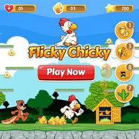 Flicky poussin:Jumping  Runnin Affiche