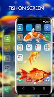 Fish on Screen Aquarium Joke -Golden Fish on Phone Affiche