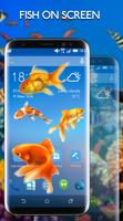 Fish on Screen Aquarium Joke -Golden Fish on Phone capture d'écran 1