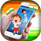 Indian Flag on Screen-Elegant Indian Flag in Phone biểu tượng