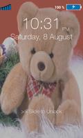 Teddy Bear Pin Lock Screen Affiche