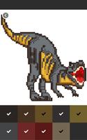 Dinosaurier Farbe nach Anzahl, Pixel Kunst Screenshot 1