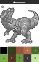 Dinosaurier Farbe nach Anzahl, Pixel Kunst Screenshot 2