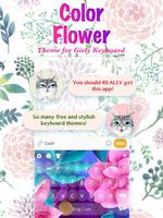 Color Flower Keyboard Theme for Girls-poster