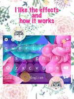 Color Flower Keyboard Theme for Girls screenshot 2