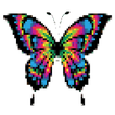 Butterfly Pixel Art - coloring by number
