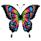 Butterfly Pixel Art - coloring by number icon