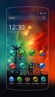 galaxy color star theme Affiche