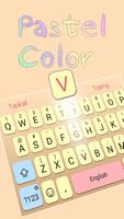 Bright Pastel color Keyboard poster