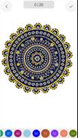 Mandala Color by Number Draw Book Page Pixel Art Affiche