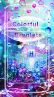 Colourful Droplet Typany Keyboard ポスター