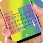 Rainbow Oil Paint Wallpaper Colorful Keyboard icône