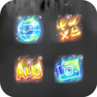 Colorful Shine Fire Icon Pack icône