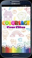 Coloring book for Girls Affiche