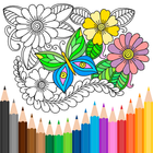 Coloriage anti stress adulte icône