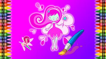 Coloring Book Fairy Affiche