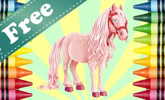 kleurboek pony-poster