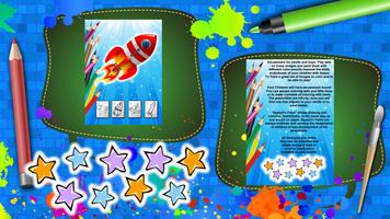 Coloring Book Space Affiche