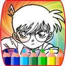 coloring book for conan detective  :coloring page APK