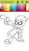 How to color Titans Go ( coloring pages game ) imagem de tela 1