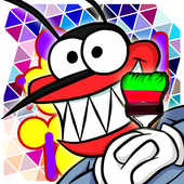 Coloring book for Crazy Oggy icon