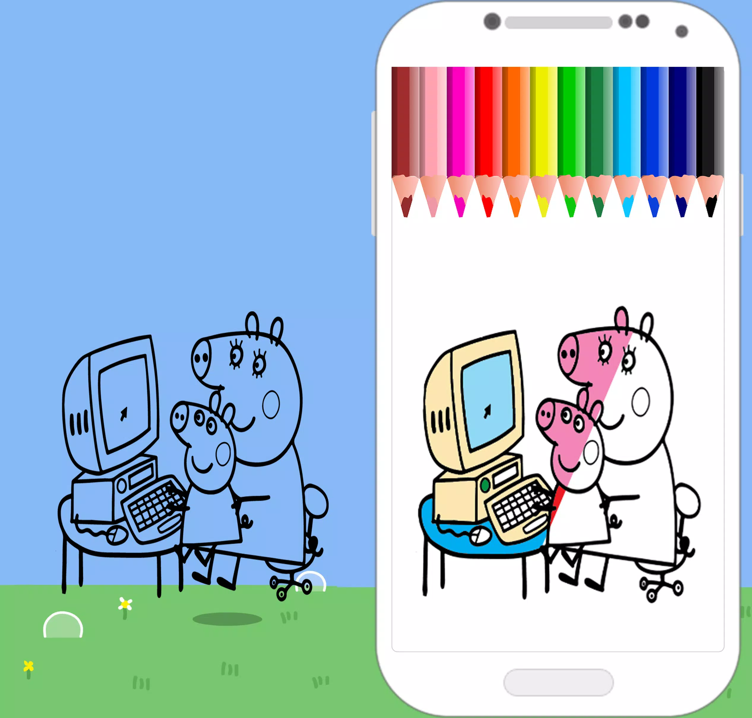 desenhos da peppa pig português brasil colorir peppa pig george e familia  pig 