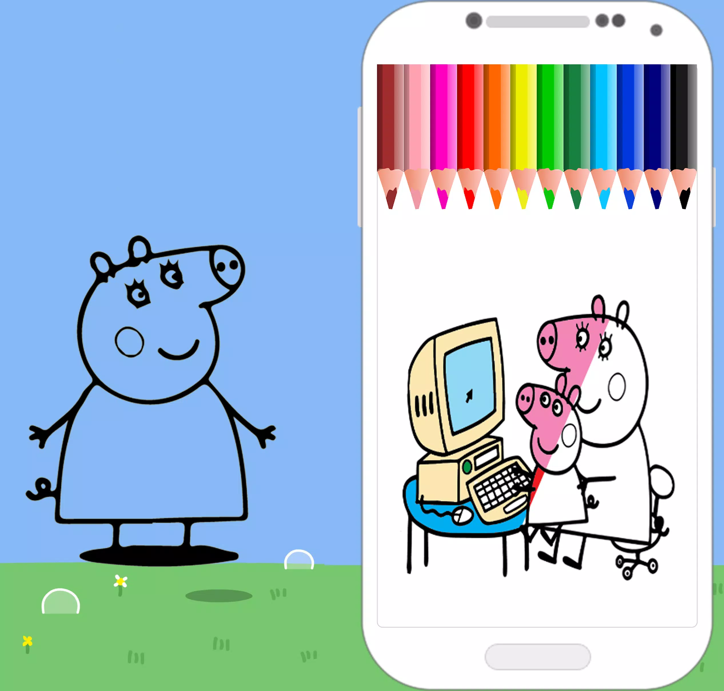 Peppa Pig para Colorir 4  Peppa pig cartoon, Peppa pig, Coloring pages