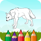 Coloring book for kids icon