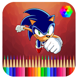 Coloring book for Sonic icon