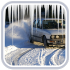 Car Drift Real Snowy Mountains Zeichen