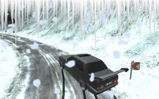 Car Drift Real Snowy Mountains Plakat