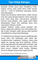 Tips Hidup Bahagia imagem de tela 3