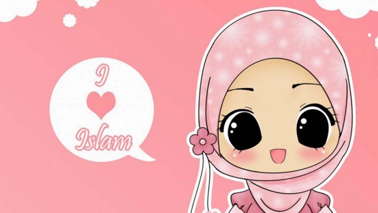 620 Gambar Kartun Muslimah Happy Terbaik