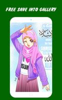 Fond d'écran de bande dessinée Muslimah capture d'écran 1