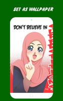 Muslimah Cartoon Tapete Screenshot 3