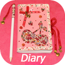 Personal Pink Diary with Fingerprint Password APK