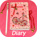 Personal Pink Diary with Fingerprint Password APK