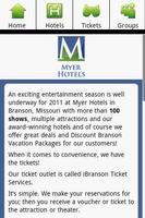 Myer Hotels - Branson Missouri capture d'écran 3
