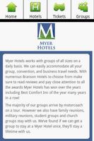 Myer Hotels - Branson Missouri capture d'écran 2